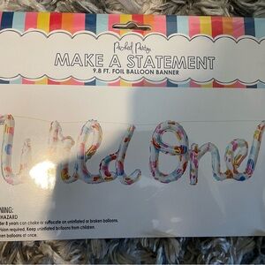 Foil Balloon Banner (Wild One)